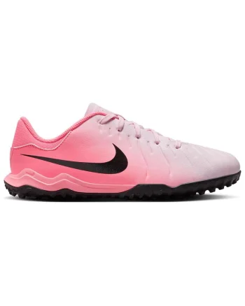 Ghete fotbal copii  Tiempo Legend 10 Academy, piele, confortabil, pentru teren sintetic, roz