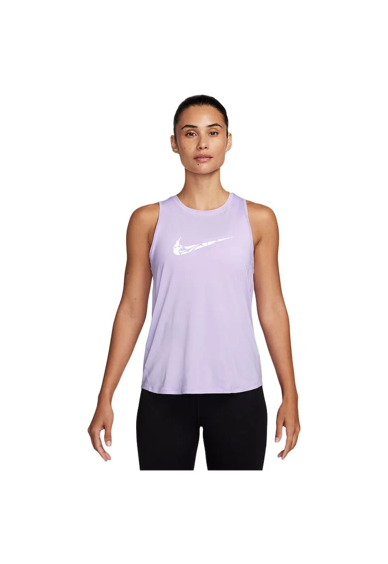 Maiou sport dama  One Swoosh Graphic, usor, cu textura matasoasa, lila, poliester-spandex,