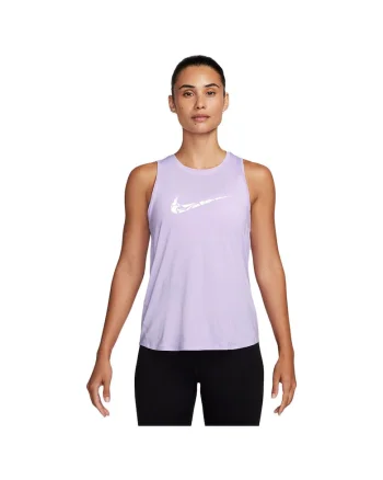 Maiou sport dama  One Swoosh Graphic, usor, cu textura matasoasa, lila, poliester-spandex,