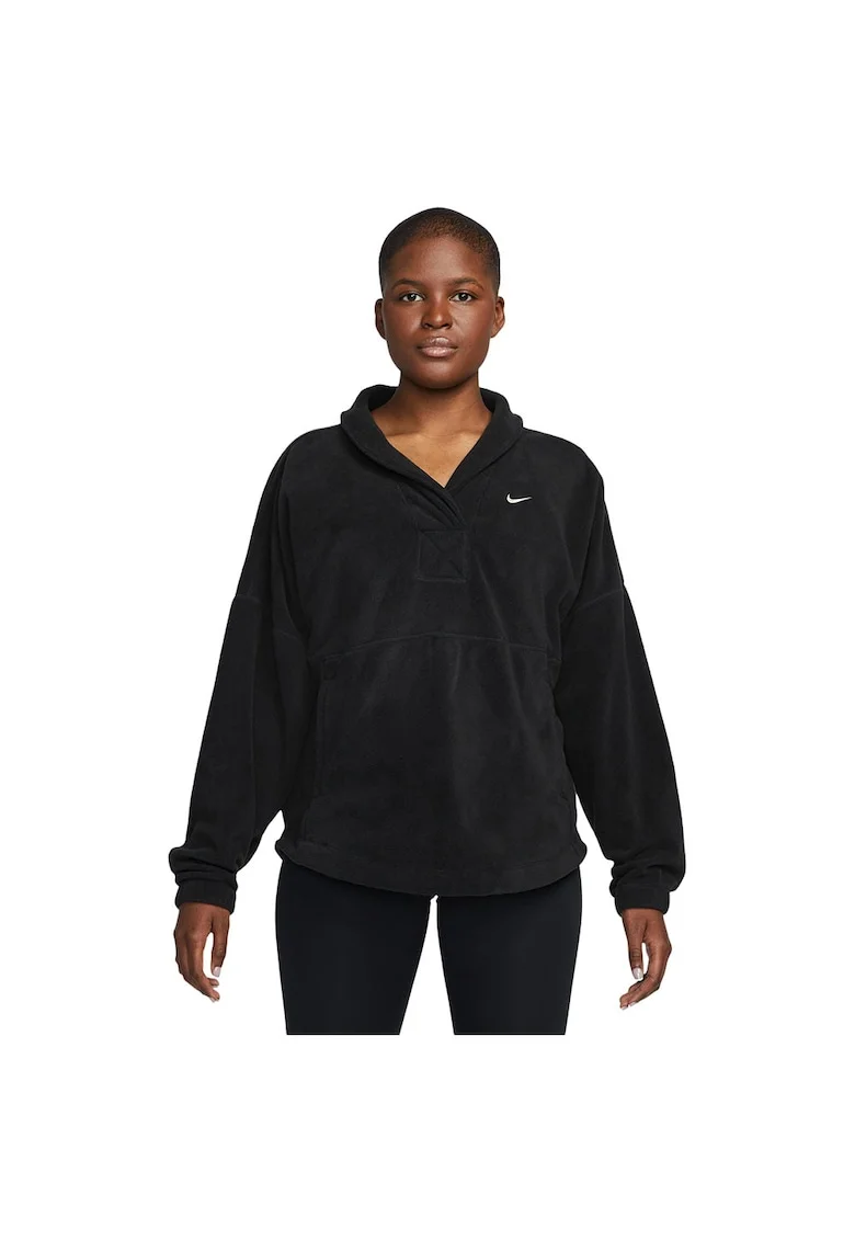 Hanorac sport dama  Therma-FIT One, fleece, poliester, negru,