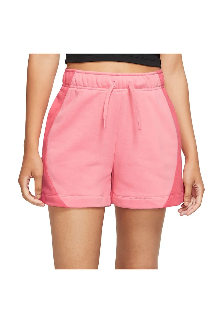 Pantaloni sport scurti dama DV8052,  Bumbac/Poliester, Roz,