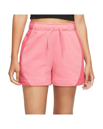 Pantaloni sport scurti dama DV8052,  Bumbac/Poliester, Roz,