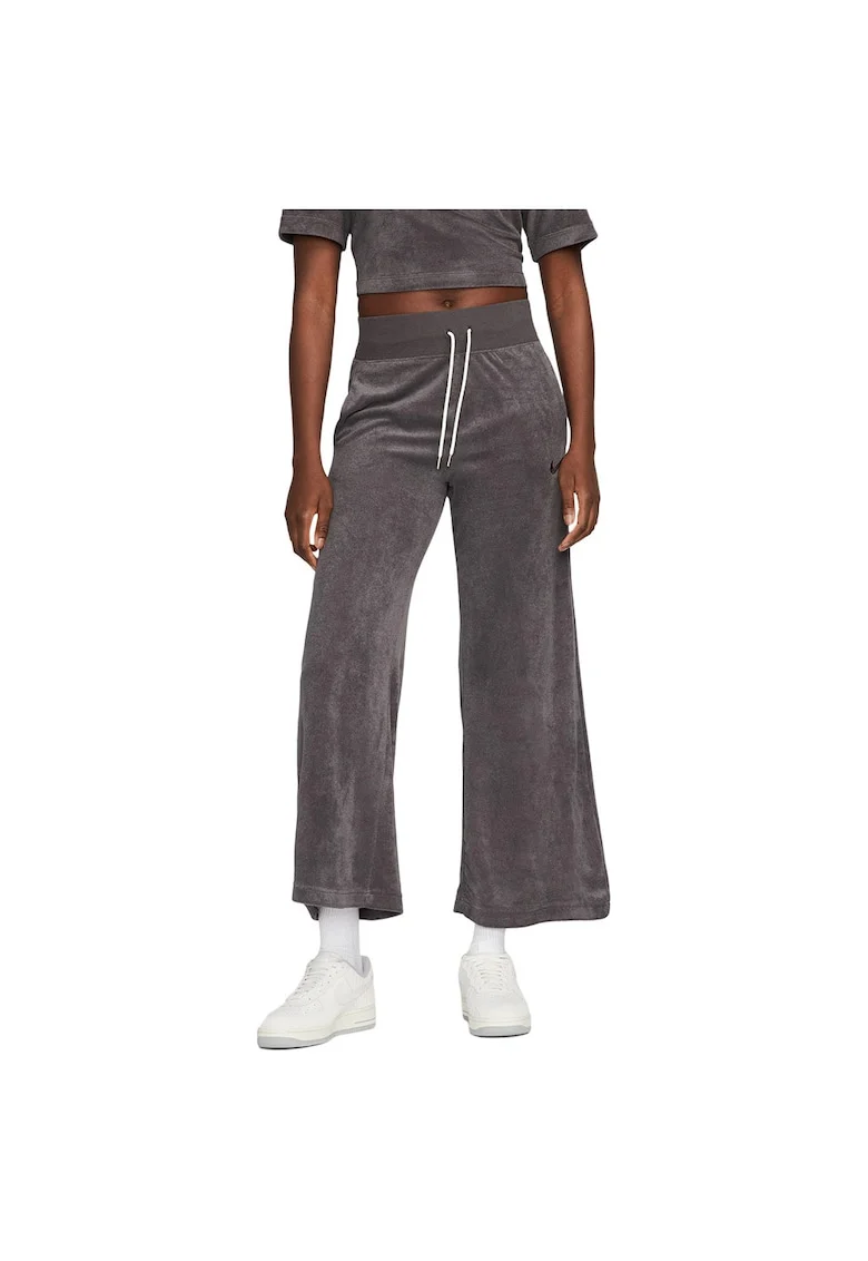Pantaloni sport dama DV7836,  Poliester/Nylon, Gri,