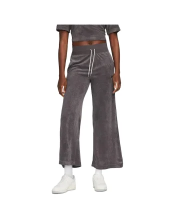 Pantaloni sport dama DV7836,  Poliester/Nylon, Gri,