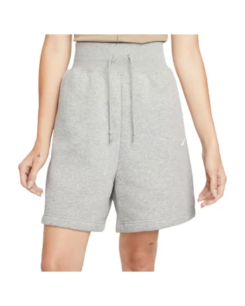 Pantaloni sport scurti dama DQ5717,  Bumbac, Gri