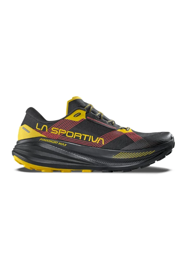 Pantofi low-cut Prodigio Max pentru alergare, Negru/Galben sofran/Rosu inchis