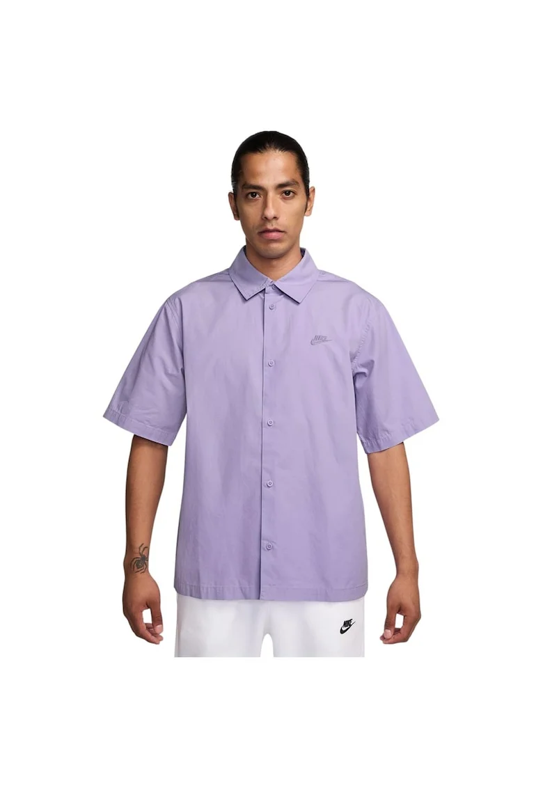Camasa  Club cu maneca scurta, bumbac moale, confortabil, mov