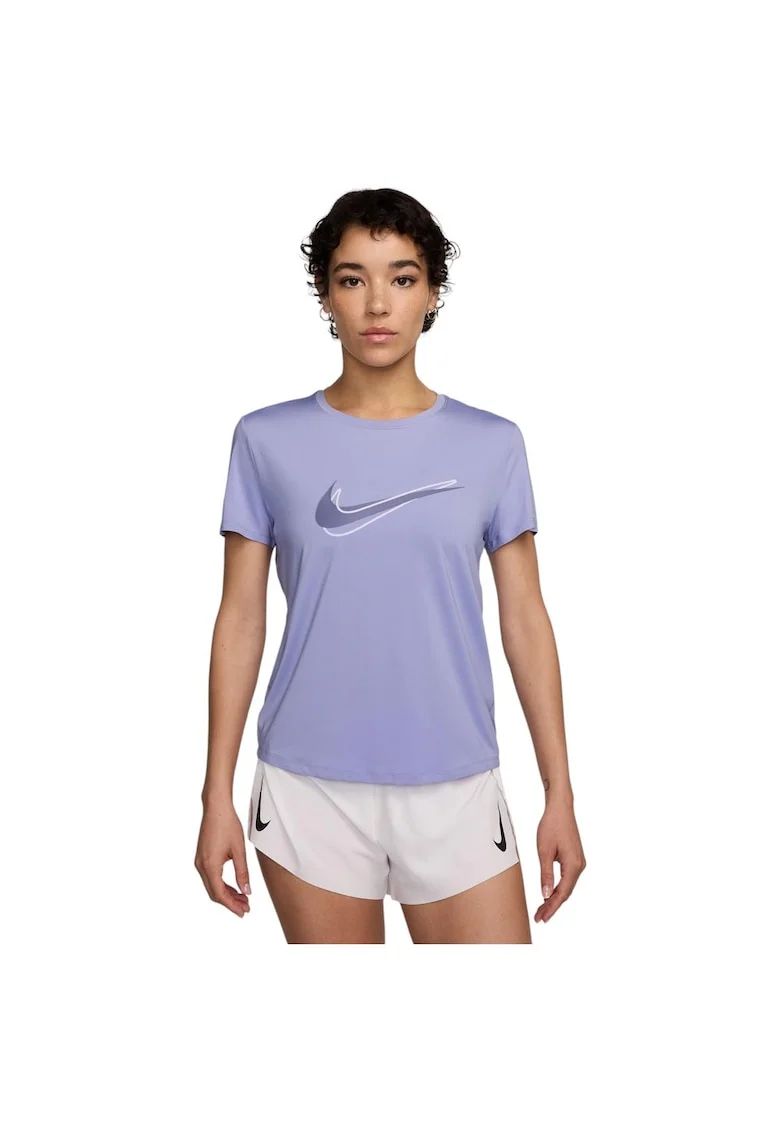 Tricou sport  One Swoosh, material usor, uscare rapida, mov, poliester
