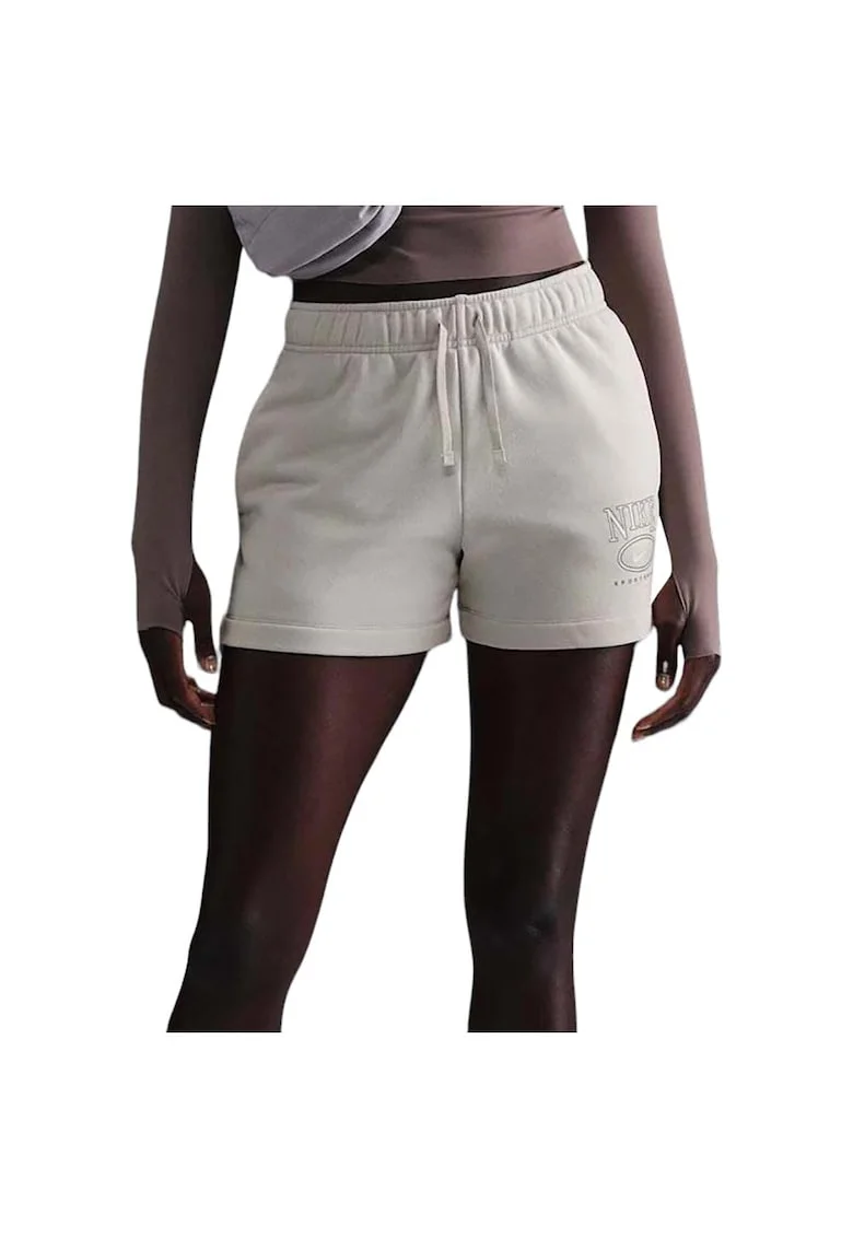 Pantaloni sport scurti dama HJ1282,  Bumbac/Poliester, Gri