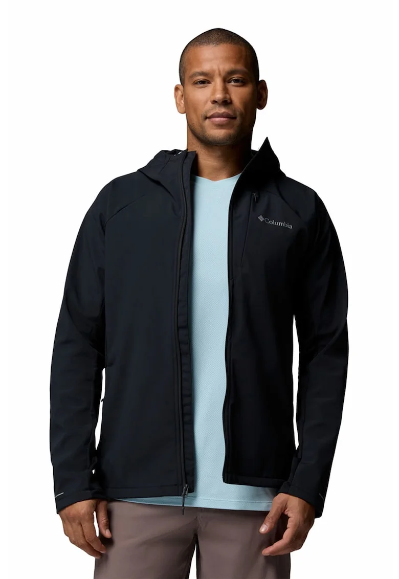 Jacheta Trailborne™ Softshell pentru drumetii, Negru