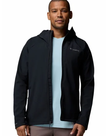 Jacheta Trailborne™ Softshell pentru drumetii, Negru