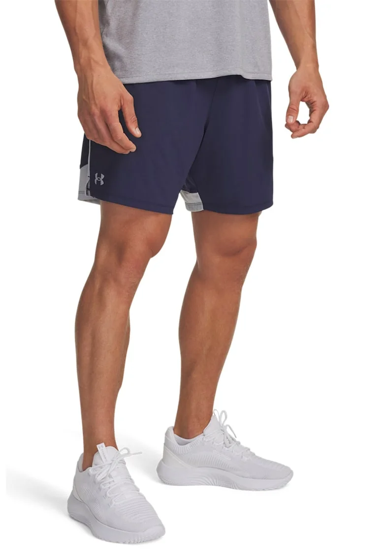 Pantaloni scurti pentru fitness Tech Vent, Gri deschis/Bleumarin