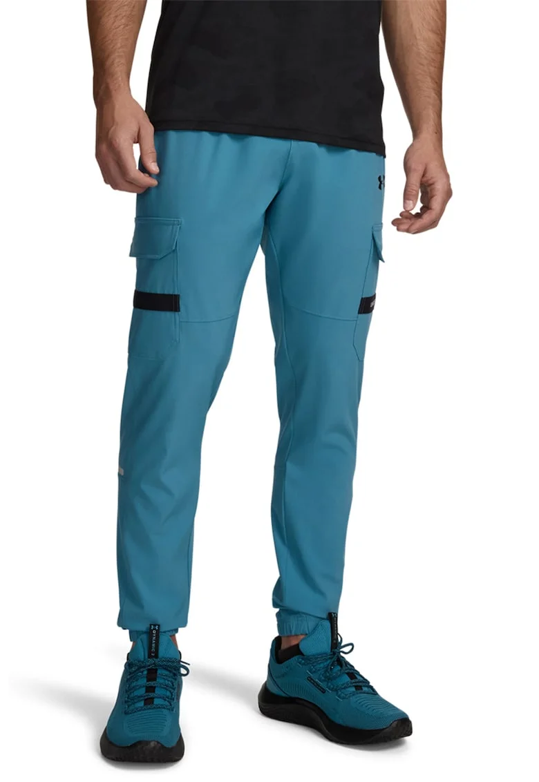 Pantaloni lejeri cu buzunare cu clapa Tech Utility, Albastru inchis