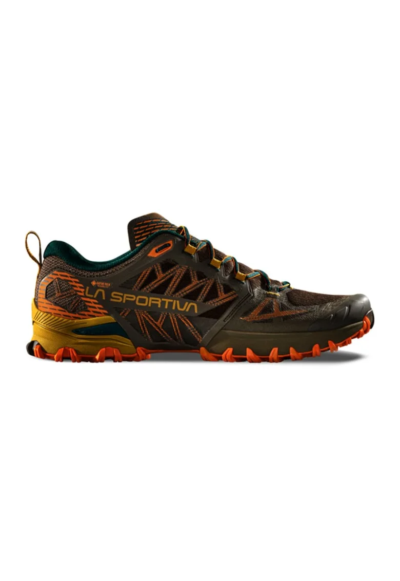Pantofi Bushido III GTX cu garnituri contrastante pentru alergare, Galben sofran/Portocaliu mandarina/Bej inchis