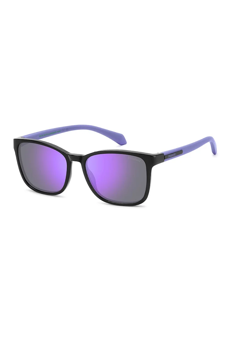 Ochelari de soare patrati polarizati, Negru/Violet