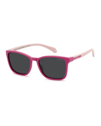 Ochelari de soare patrati polarizati, Fucsia/Roz somon