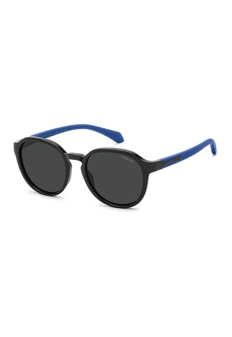 Ochelari de soare ovali polarizati, Negru/Bleumarin