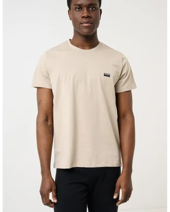 Tricou regular fit de casa cu logo, Maro camel