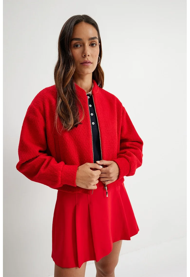 Jacheta cu buzunare laterale, Rosu vermillion