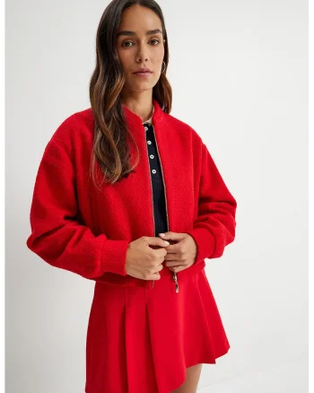 Jacheta cu buzunare laterale, Rosu vermillion