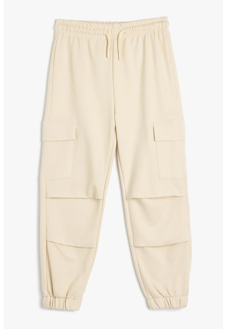 Pantaloni cargo supradimensionati, Bej deschis