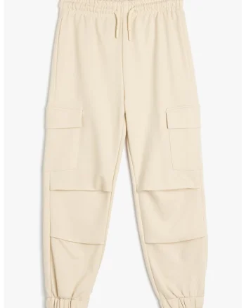 Pantaloni cargo supradimensionati, Bej deschis