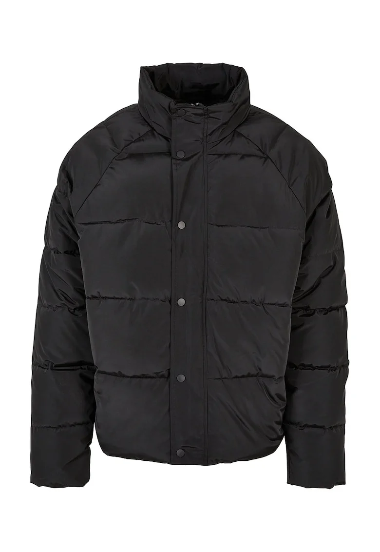 Geaca matlasata cu maneci raglan, Negru