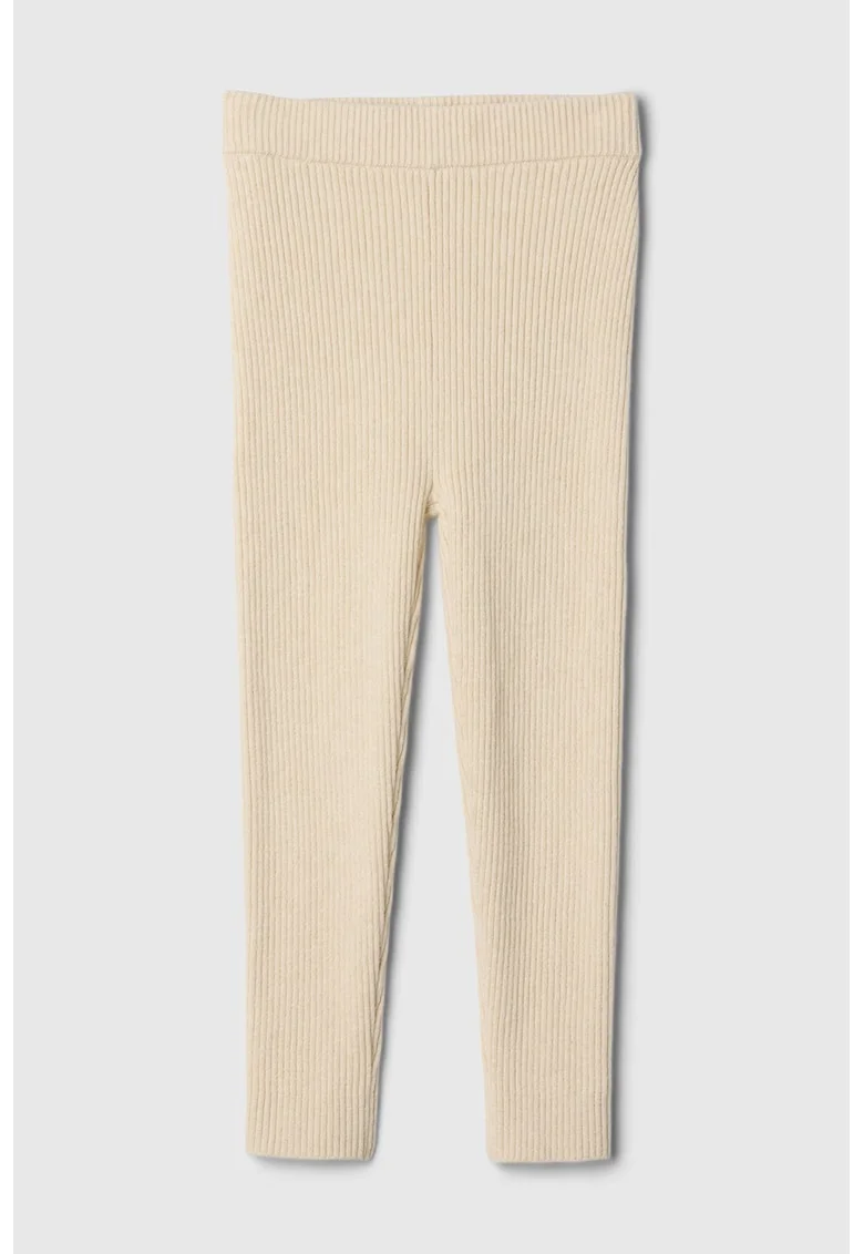 Colanti din tricot cu striatii, Bej deschis