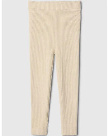 Colanti din tricot cu striatii, Bej deschis