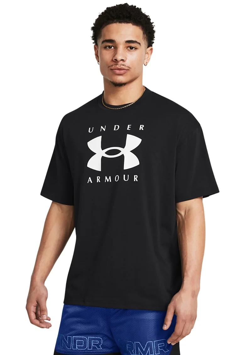 Tricou supradimensionat Heavyweight, Alb/Negru