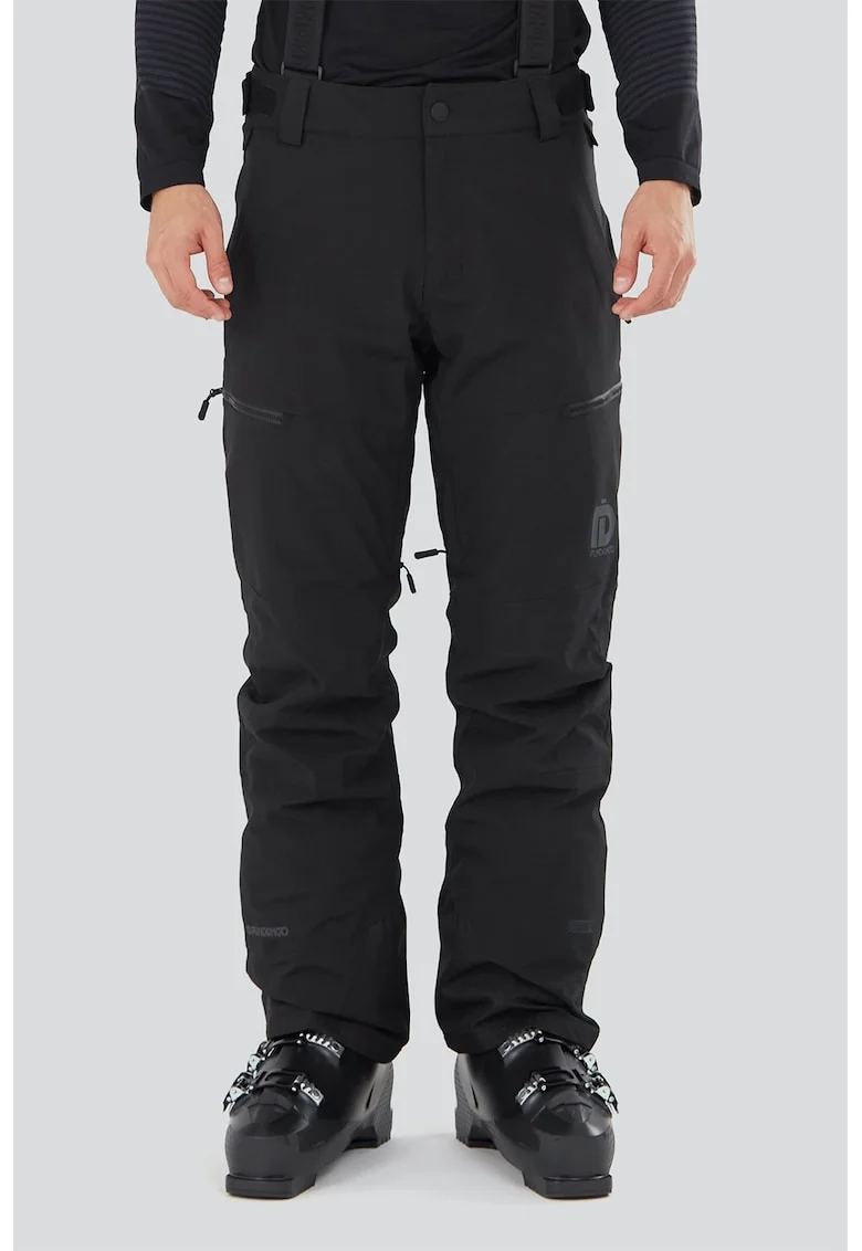 Pantaloni cu bretele pentru ski Teak, Negru