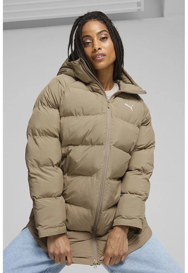 Geaca parka lejera cu gluga MONO, Bej