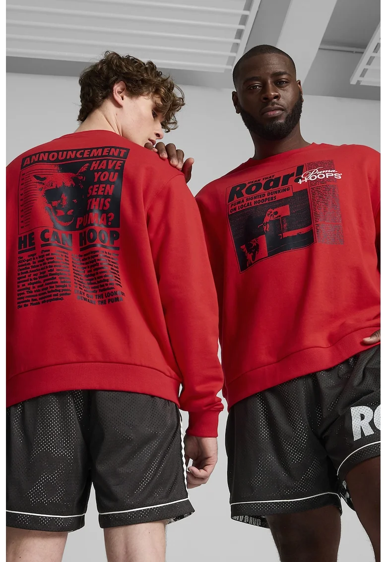 Bluza de trening pentru baschet Media Day, Rosu