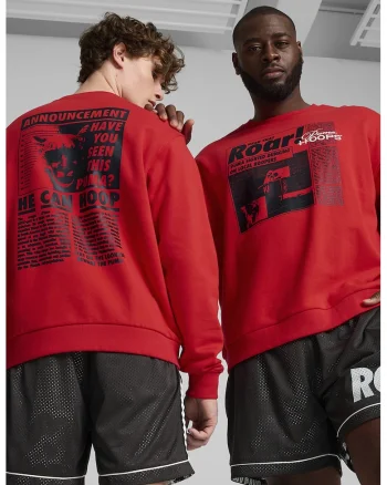 Bluza de trening pentru baschet Media Day, Rosu
