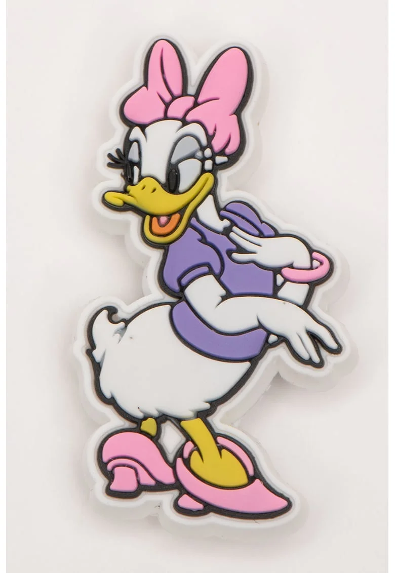 Talisman cu Daisy Duck Jibbitz, Alb/Roz deschis/Lila