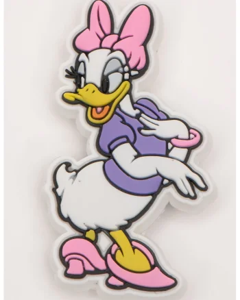Talisman cu Daisy Duck Jibbitz, Alb/Roz deschis/Lila