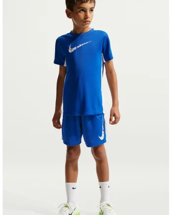 Tricou cu Dri-Fit si impirmeu logo pe piept pentru fitness, Alb/Albastru royal