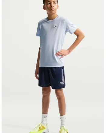 Pantaloni scurti cu Dri-Fit si buzunare pentru fitness, Alb/Bleumarin