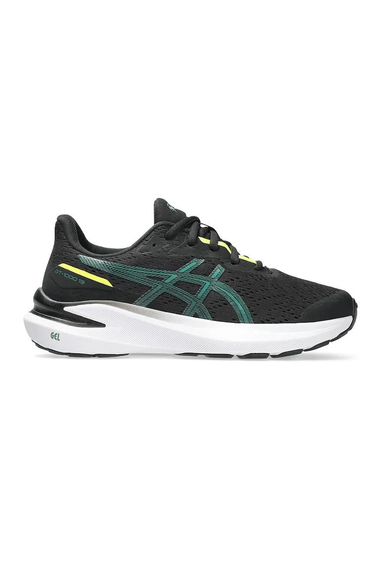 Pantofi sport cu plasa, pentru alergare, Galben/Rosu stins/Verde persan