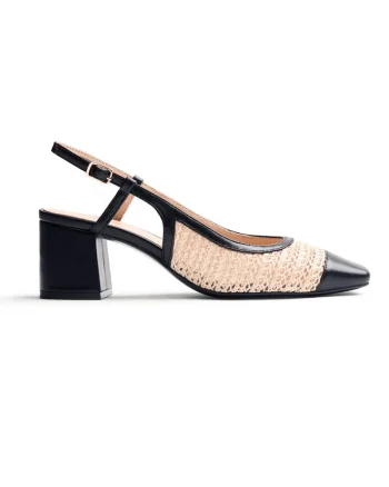 Pantofi slingback cu varf patrat Munkedal, Negru