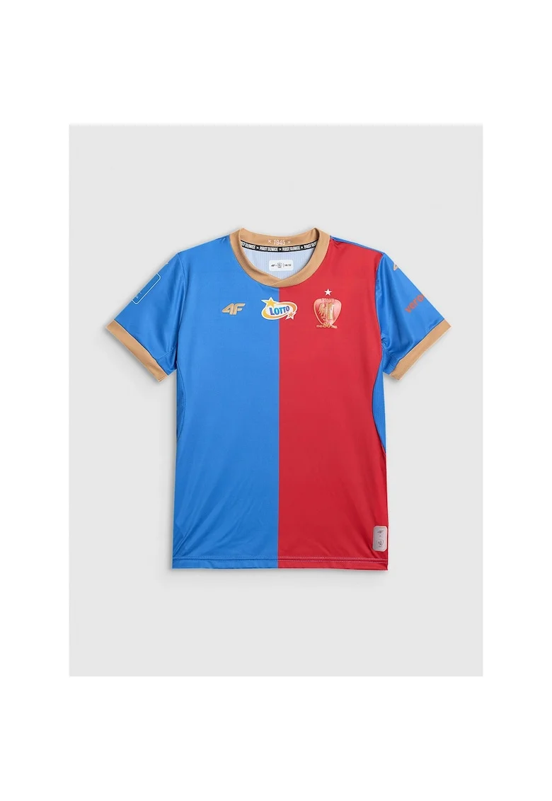 Tricou sport copii  poliester, pentru fotbal, rosu/albastru