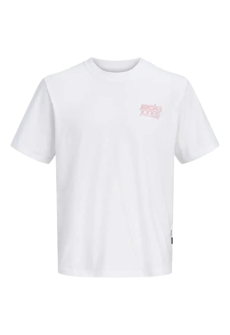 Tricou JACK &JONES Club Back Photo 60232, Alb