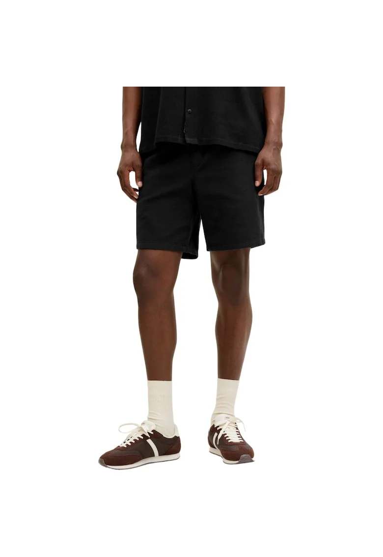 Short JACK &JONES Aiden Waffle Resort 60257, Negru