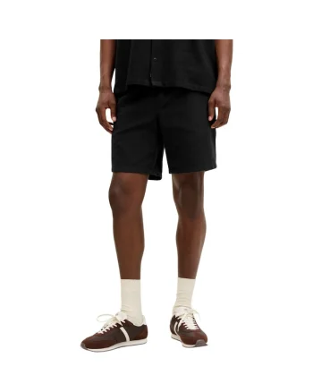 Short JACK &JONES Aiden Waffle Resort 60257, Negru