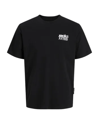 Tricou JACK &JONES Club Back Photo 60227, Negru
