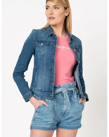 Jacheta din denim Thrift, Albastru