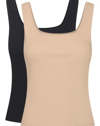 Maiouri dama  set de 2 perechi Negru, bej, Bej | Negru