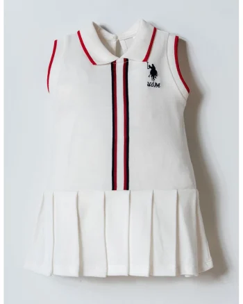 Rochie scurta din bumbac cu logo, Rosu/Alb/Albastru ultramarin