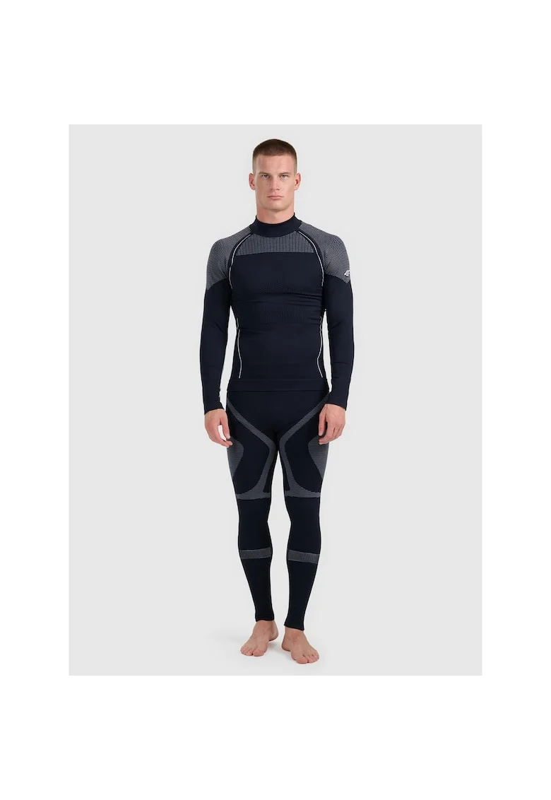 Pantaloni barbati,  fara cusaturi, negru, poliester, Negru