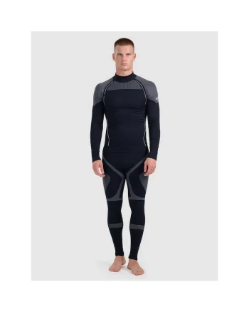 Pantaloni barbati,  fara cusaturi, negru, poliester, Negru